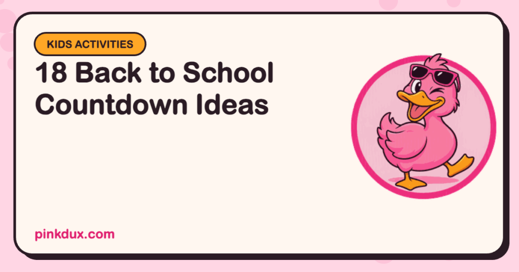 18 Back to School Countdown Ideas