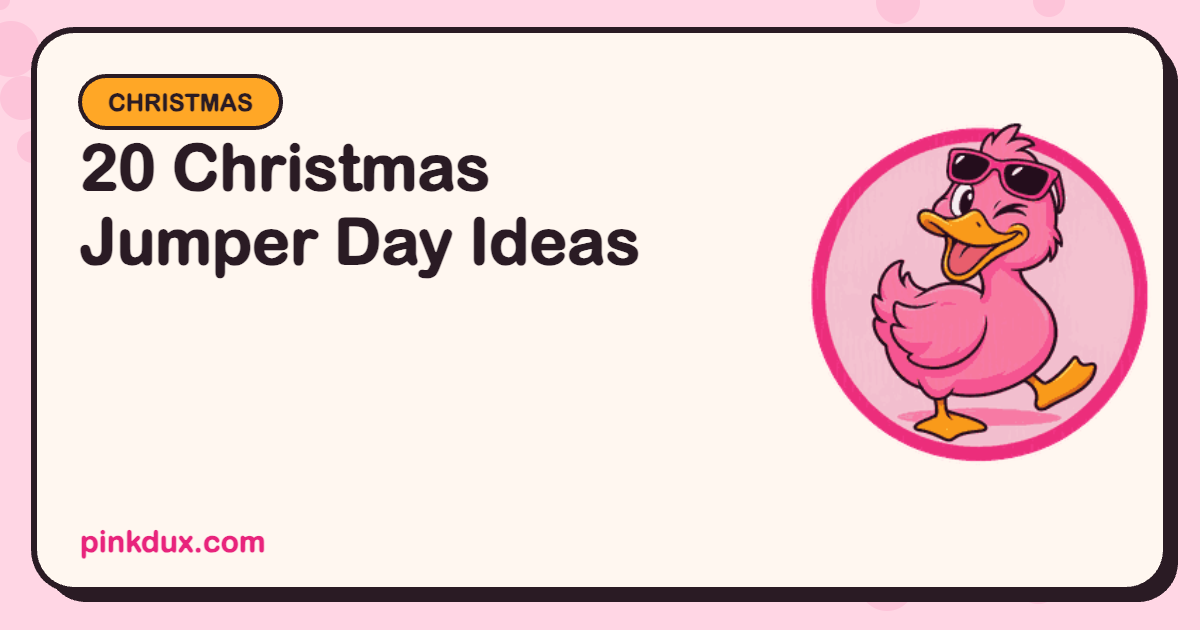 20 Christmas Jumper Day Ideas