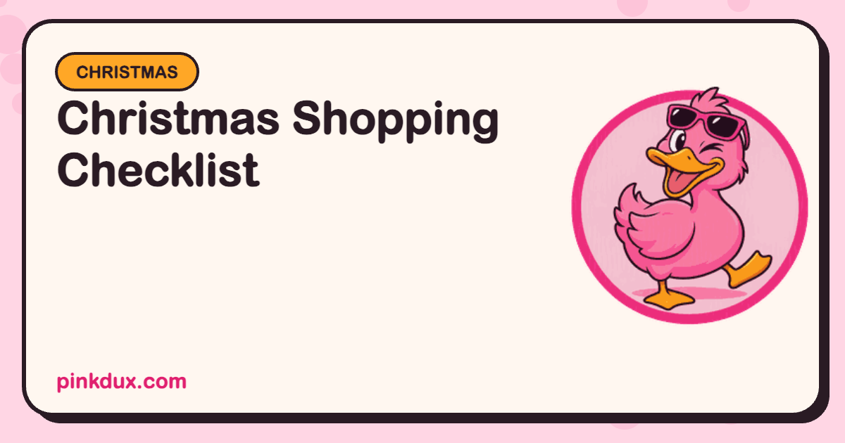 Christmas Shopping Checklist